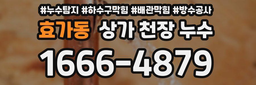 효가동 상가 천장 누수