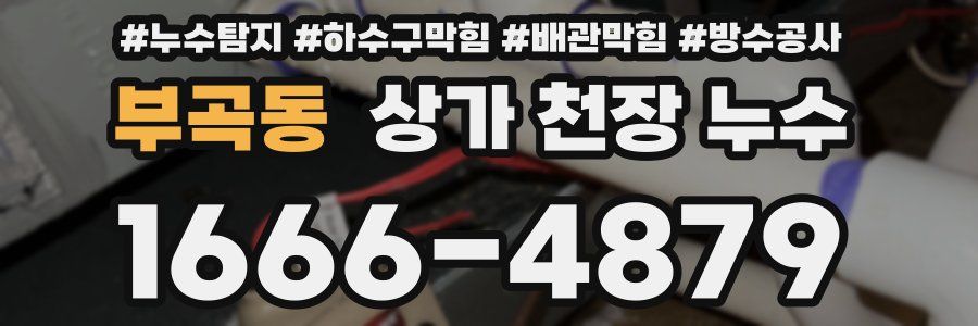 부곡동 상가 천장 누수