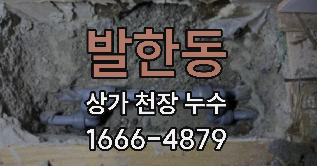 발한동 상가 천장 누수