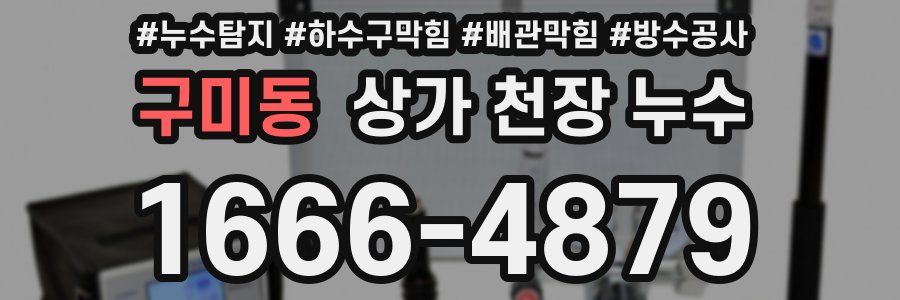 구미동 상가 천장 누수