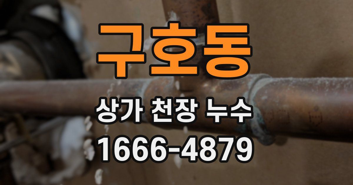구호동 상가 천장 누수