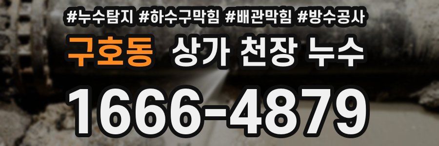 구호동 상가 천장 누수
