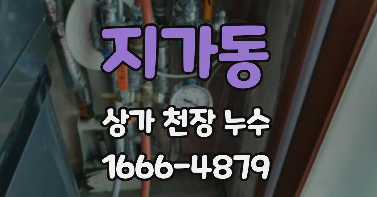 지가동 상가 천장 누수