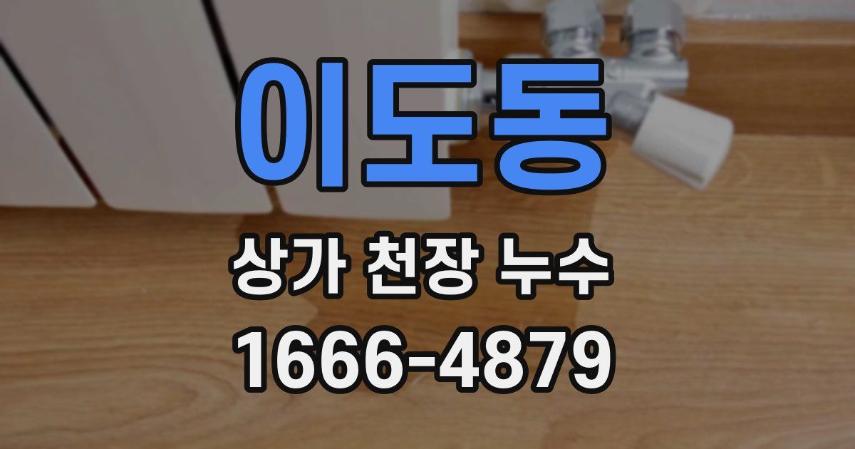 이도동 상가 천장 누수