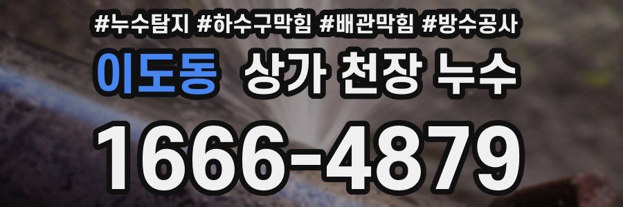 이도동 상가 천장 누수