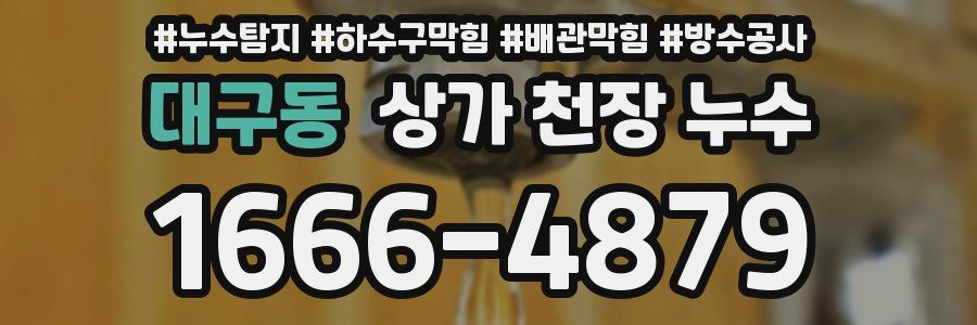 대구동 상가 천장 누수