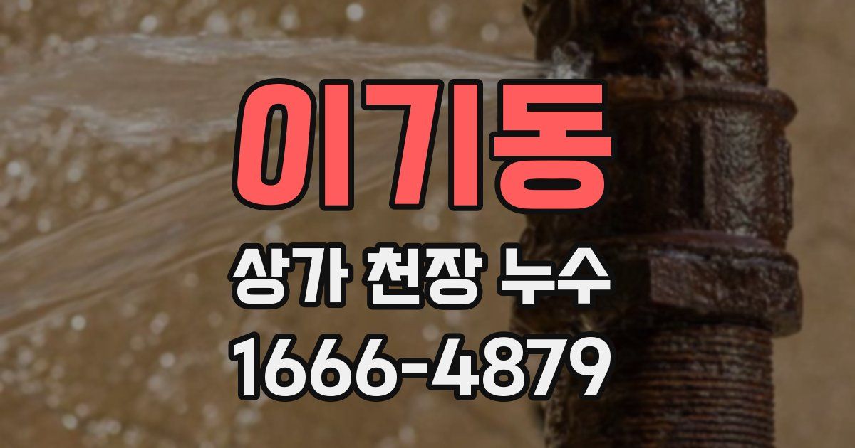 이기동 상가 천장 누수