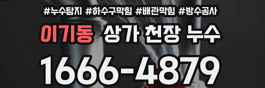 이기동 상가 천장 누수