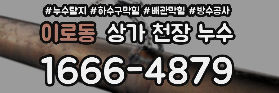 이로동 상가 천장 누수