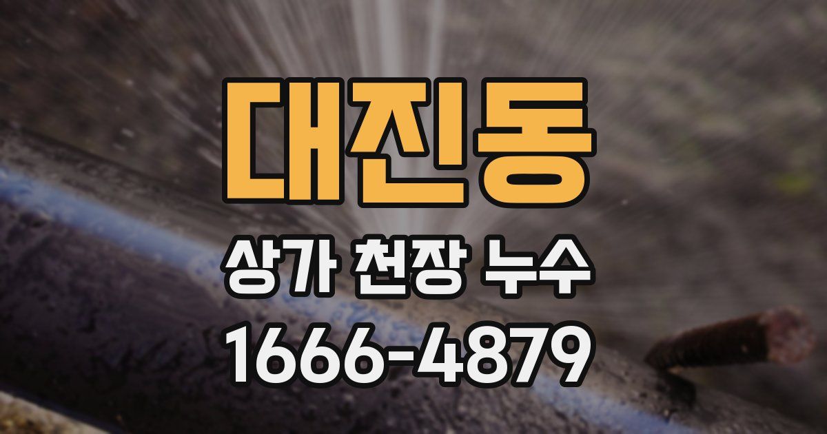 대진동 상가 천장 누수