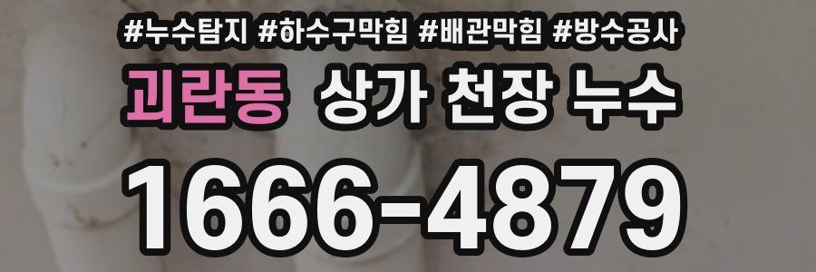 괴란동 상가 천장 누수