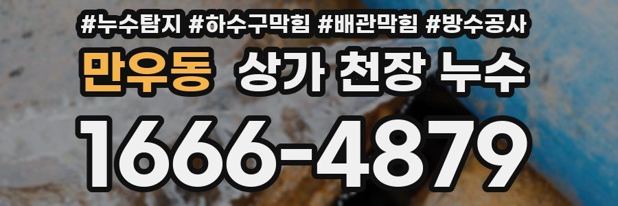 만우동 상가 천장 누수