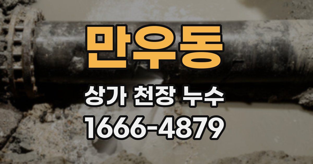 만우동 상가 천장 누수