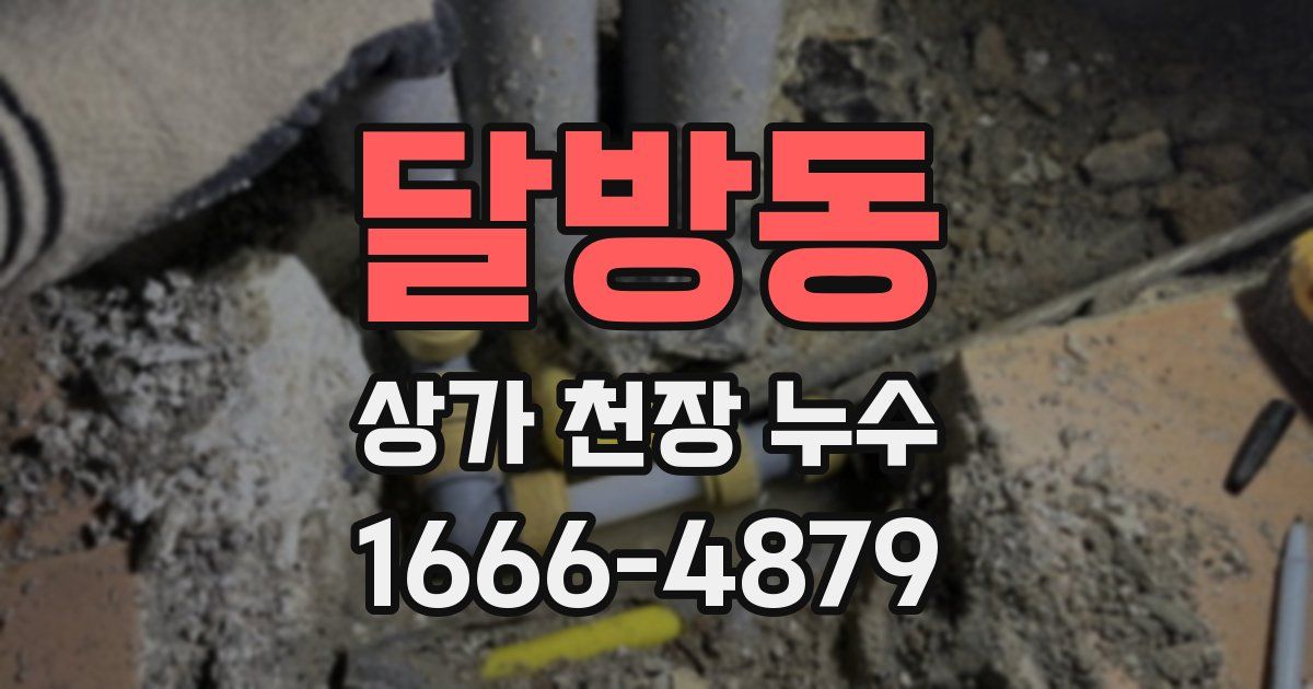 달방동 상가 천장 누수