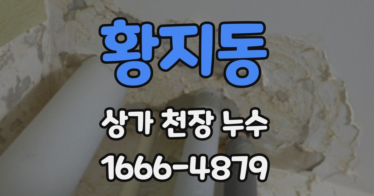 황지동 상가 천장 누수