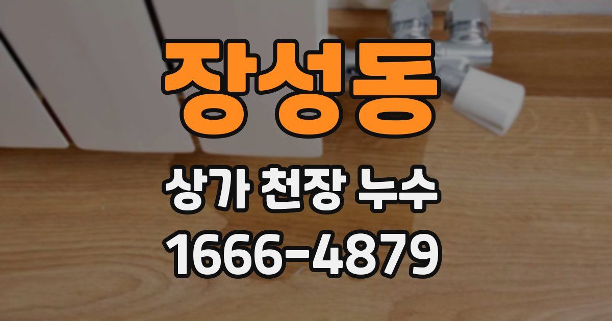 장성동 상가 천장 누수
