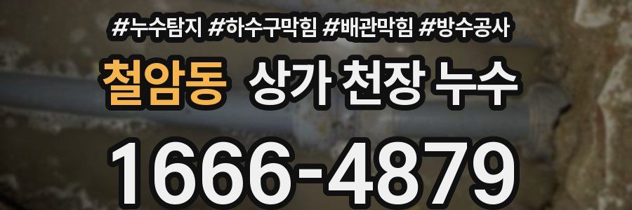 철암동 상가 천장 누수
