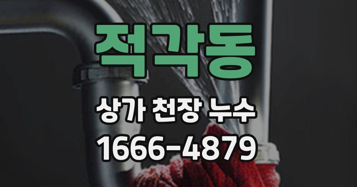적각동 상가 천장 누수