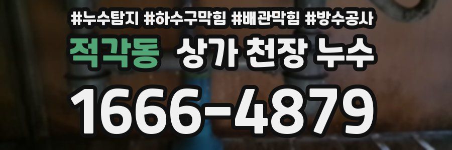 적각동 상가 천장 누수