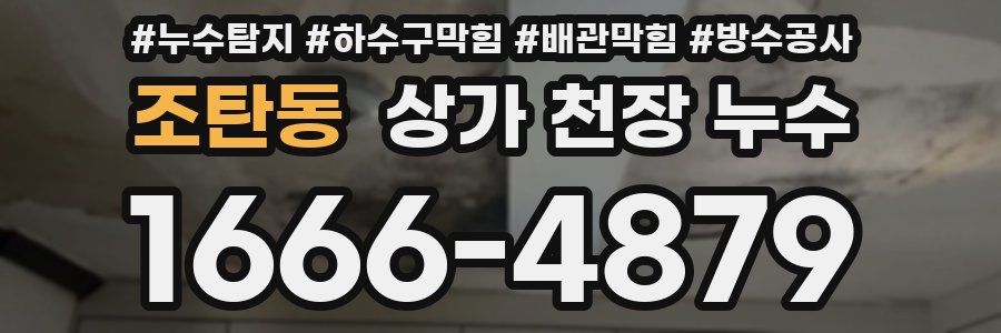 조탄동 상가 천장 누수