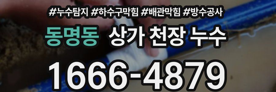 동명동 상가 천장 누수