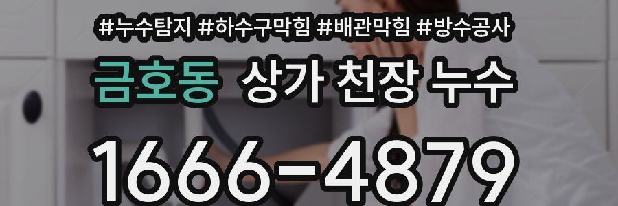 금호동 상가 천장 누수