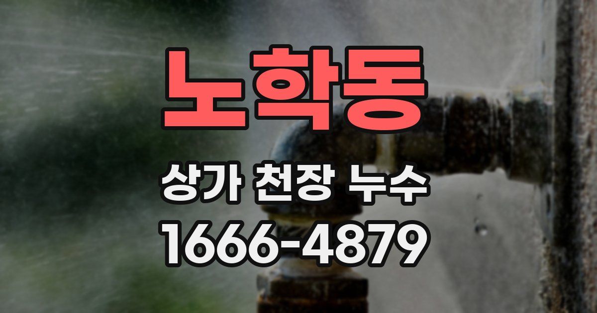 노학동 상가 천장 누수