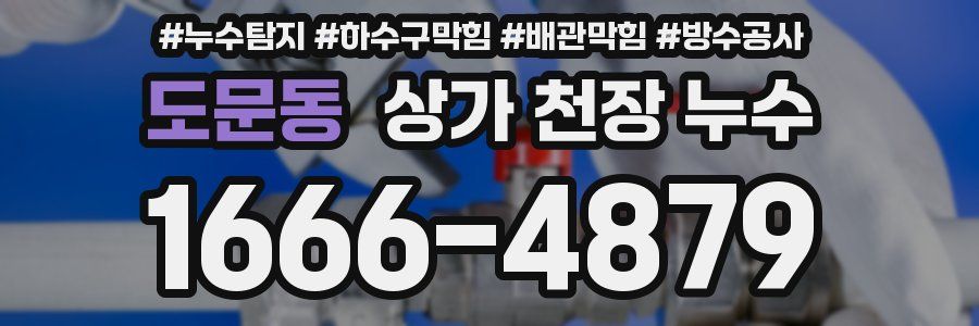도문동 상가 천장 누수