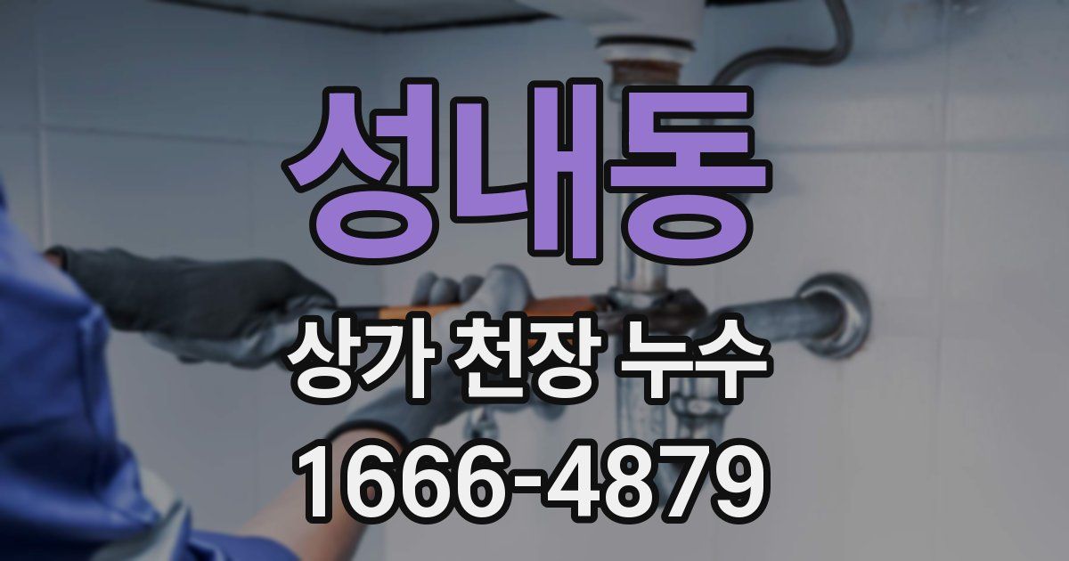 성내동 상가 천장 누수