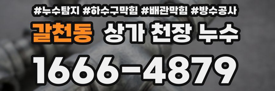 갈천동 상가 천장 누수