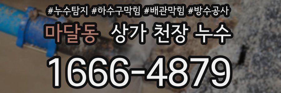 마달동 상가 천장 누수