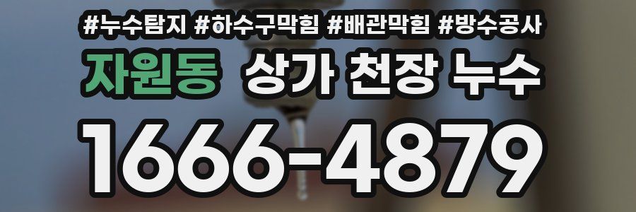 자원동 상가 천장 누수
