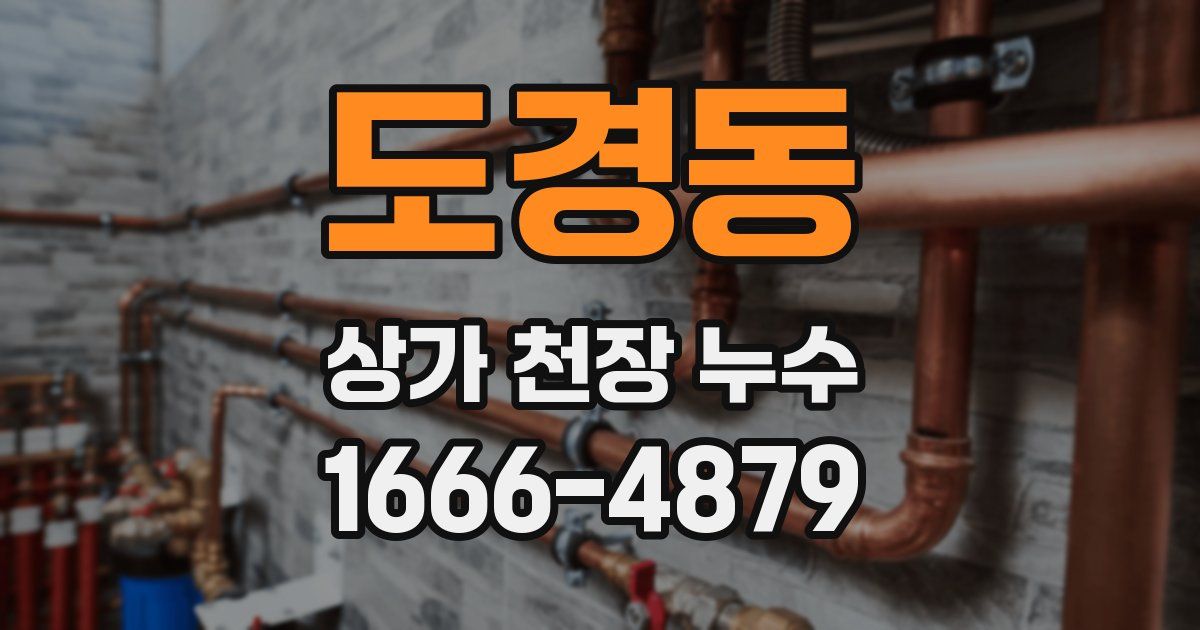 도경동 상가 천장 누수