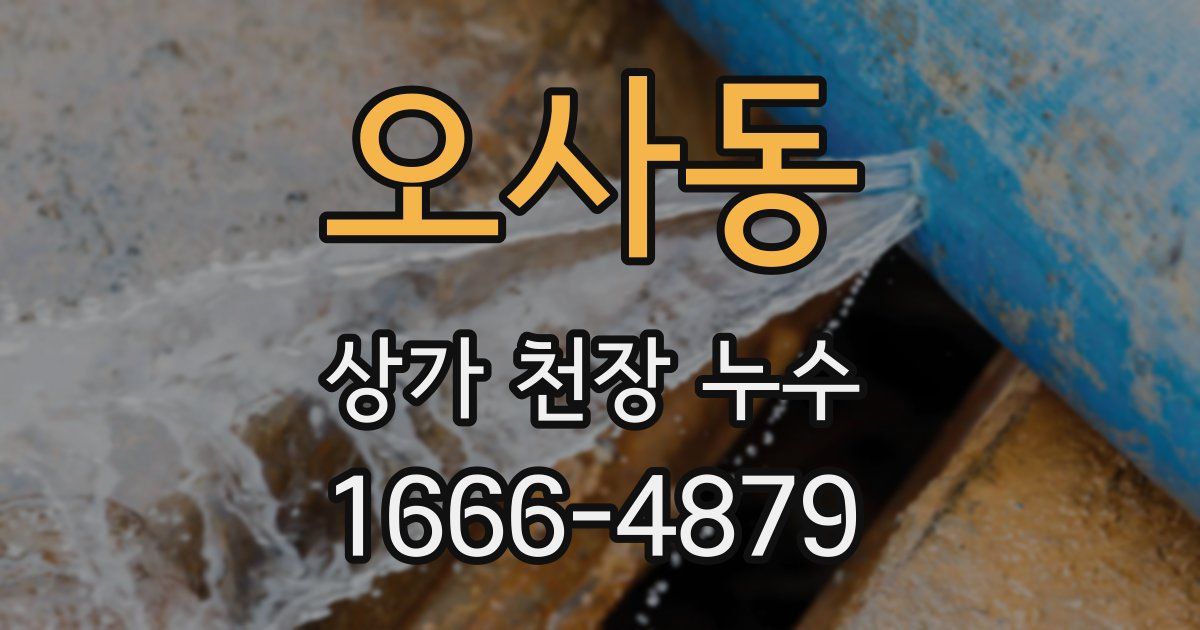 오사동 상가 천장 누수