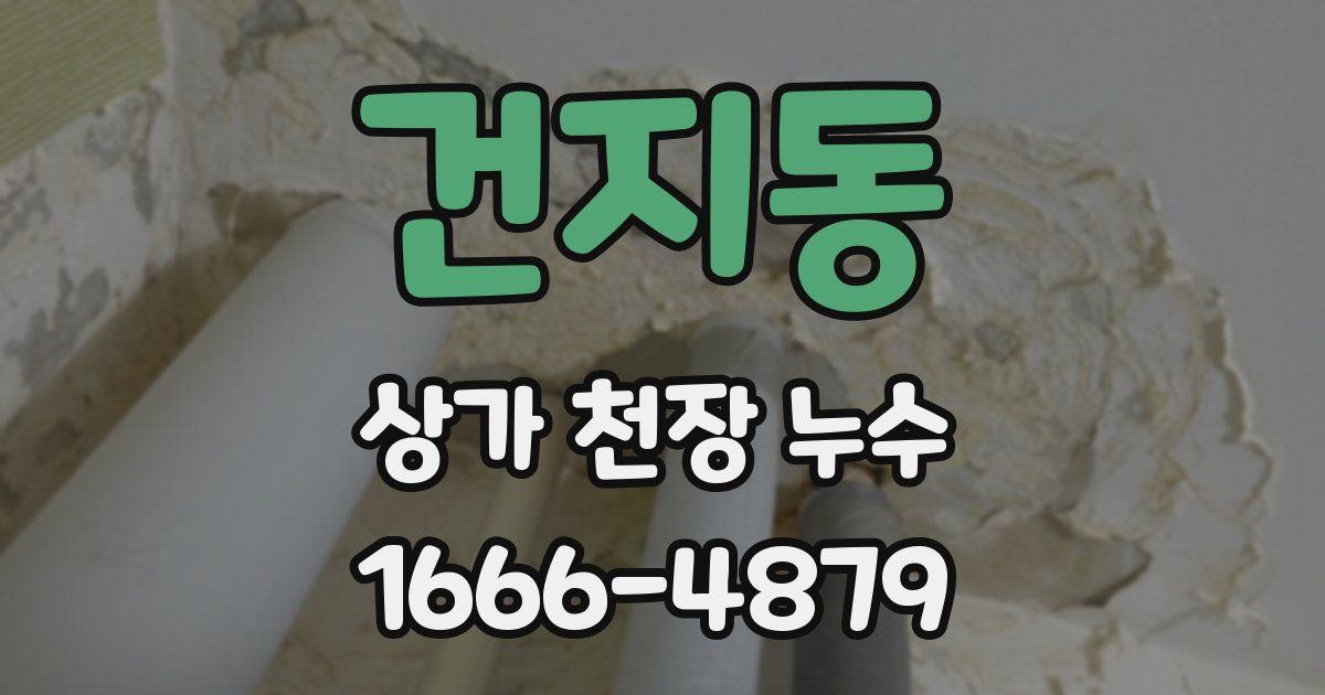 건지동 상가 천장 누수