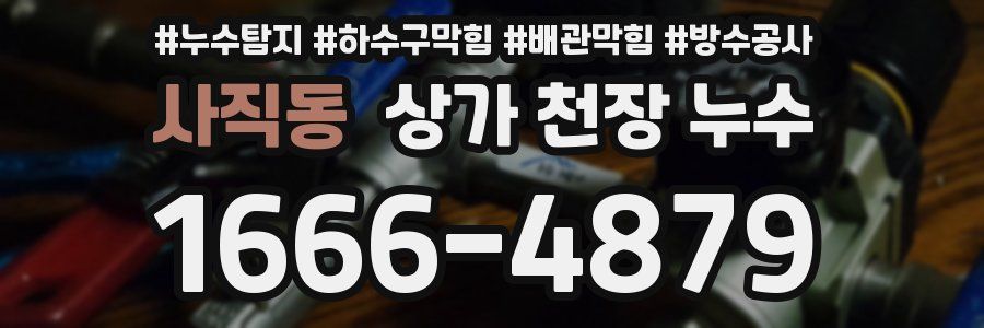 사직동 상가 천장 누수