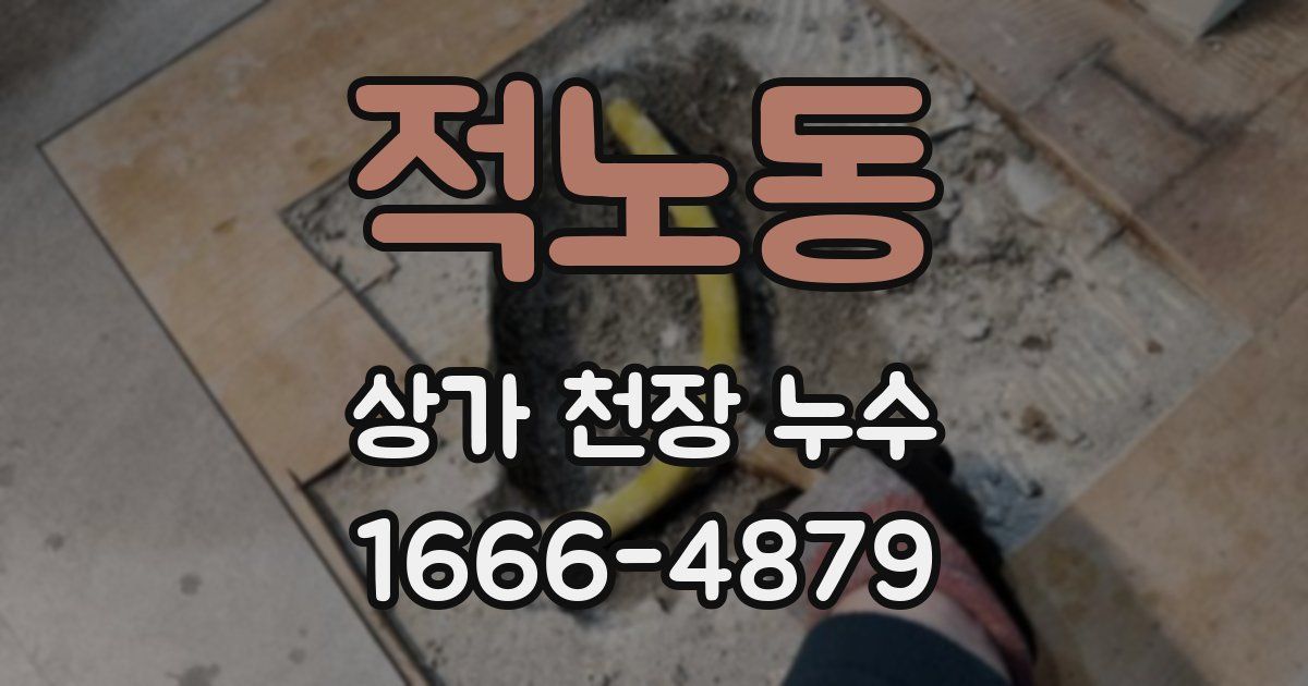 적노동 상가 천장 누수