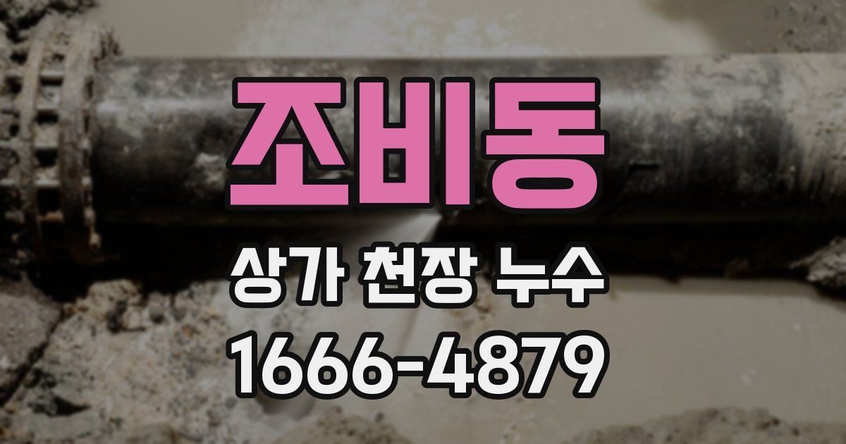 조비동 상가 천장 누수