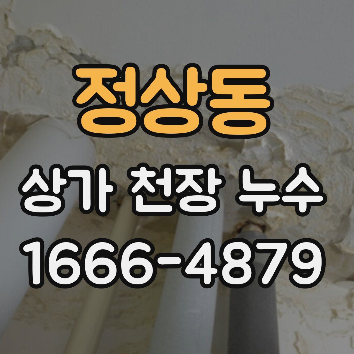 정상동 상가 천장 누수