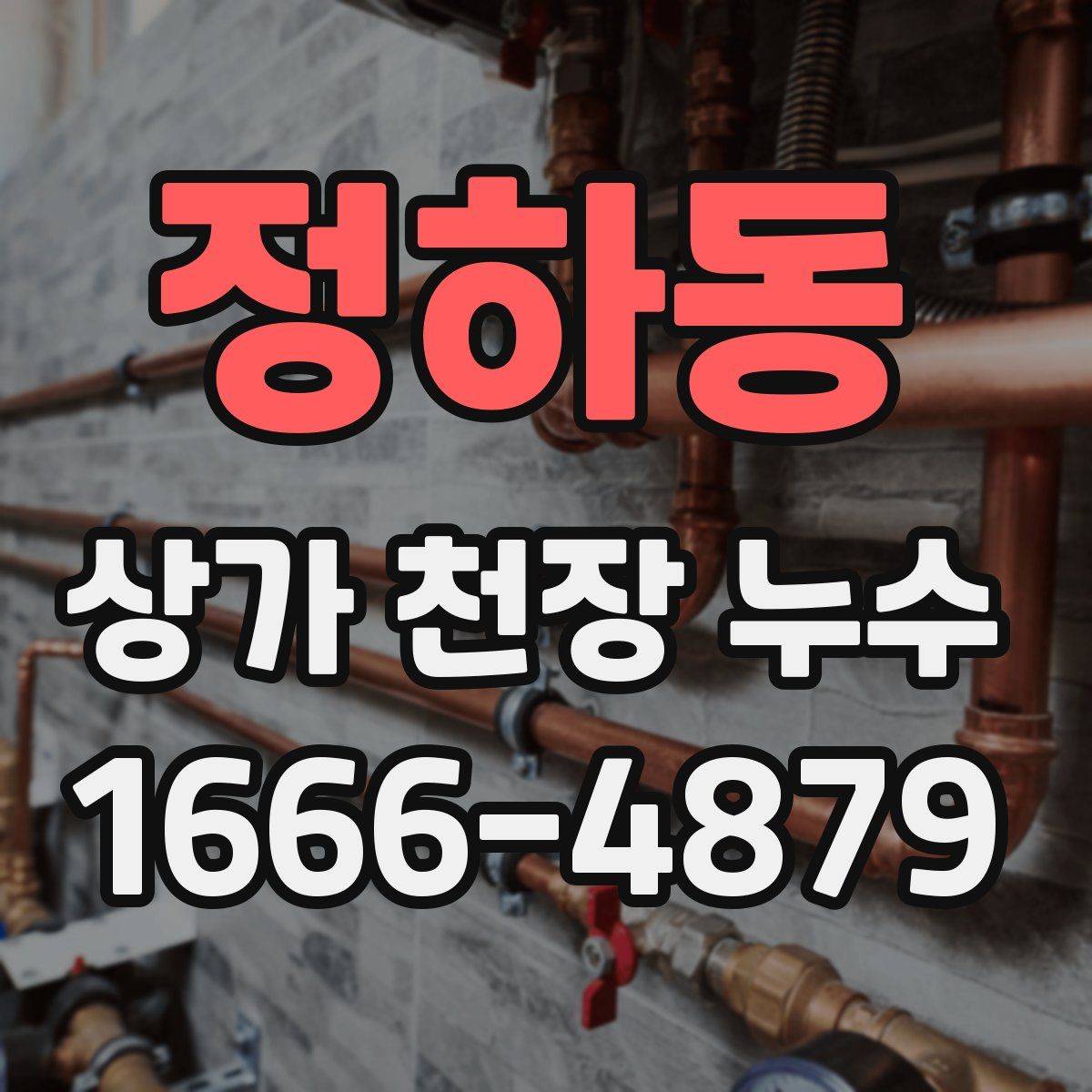 정하동 상가 천장 누수