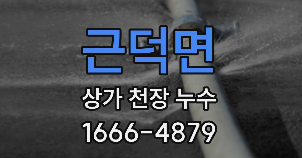근덕면 상가 천장 누수