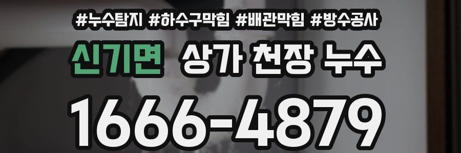 신기면 상가 천장 누수
