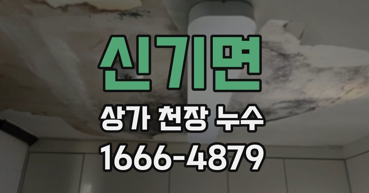 신기면 상가 천장 누수