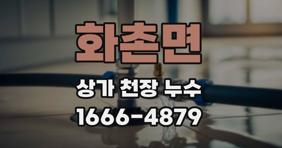화촌면 상가 천장 누수