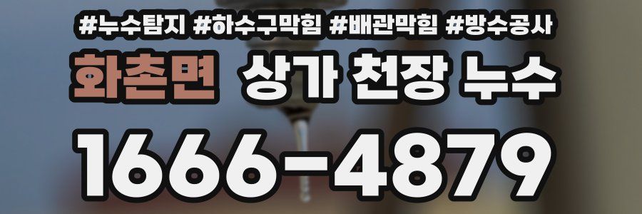 화촌면 상가 천장 누수