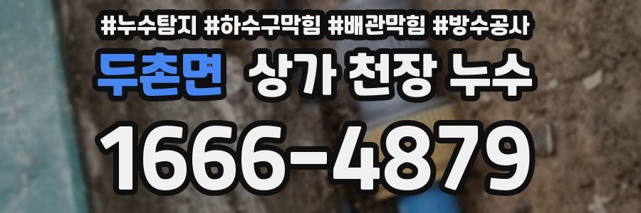 두촌면 상가 천장 누수