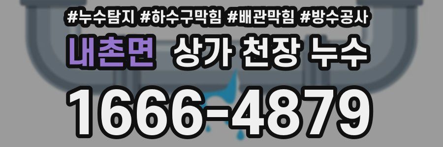내촌면 상가 천장 누수