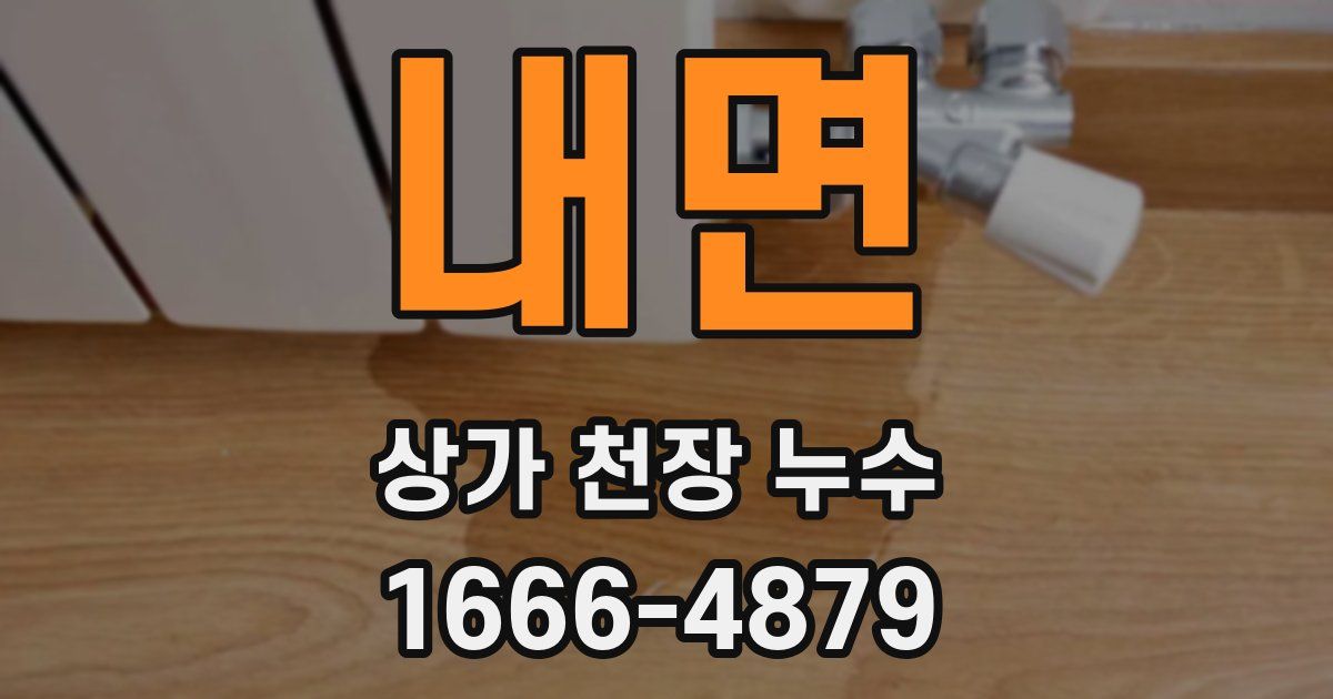 내면 상가 천장 누수