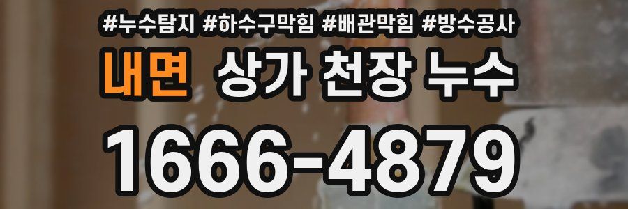 내면 상가 천장 누수