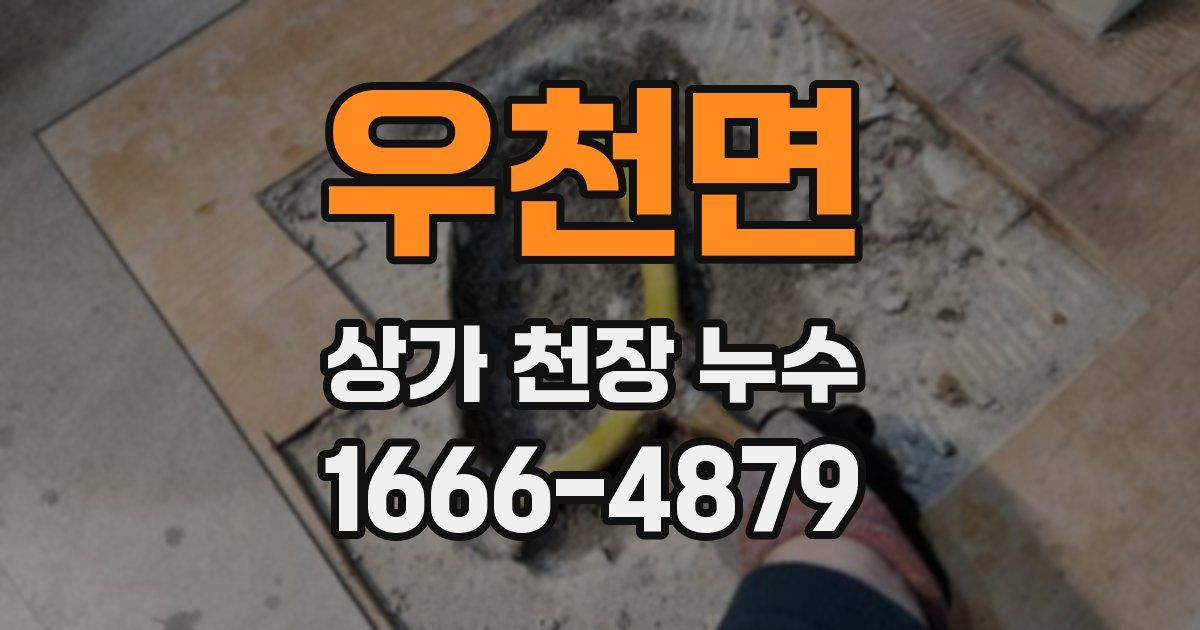 우천면 상가 천장 누수